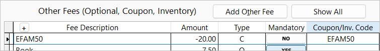 Coupon Code on Course