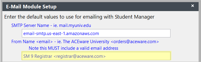 Email Settings
