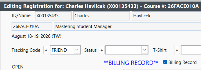 Billing Record Notice