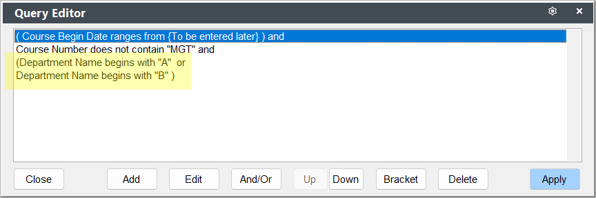 Bracketed Elements