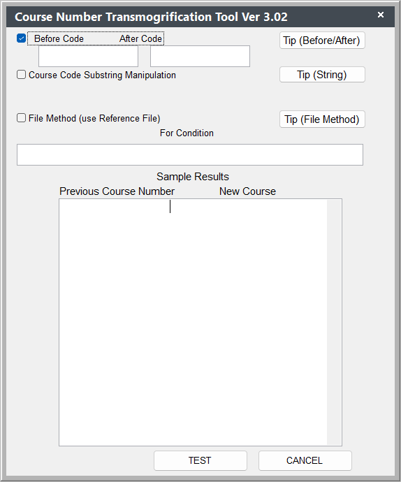 Course Code Transmogrification Tool
