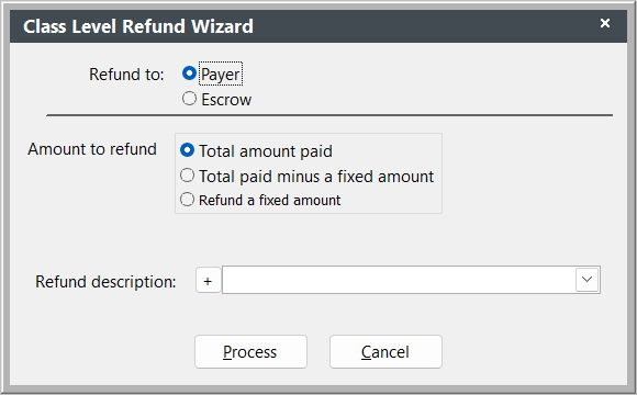Class Level Refund Wizard