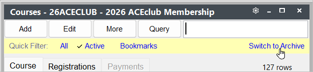Course Switch to Archive