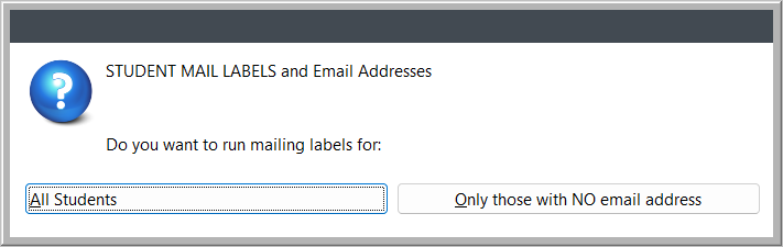 Print Labels for registrants without an email address entered