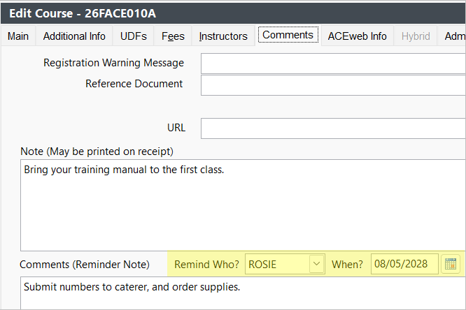 Reminder Notes Startup Notice