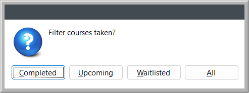 Filter Courses Taken