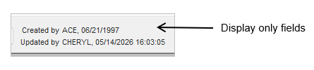 Display Only Field
