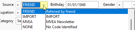 Drop down list