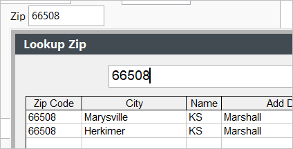 Multiple Zip Codes
