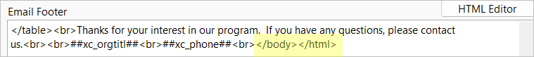 Closing HTML tags