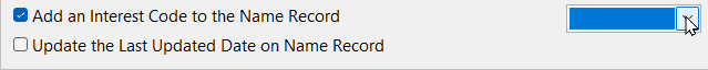 Add an Interest Code Option