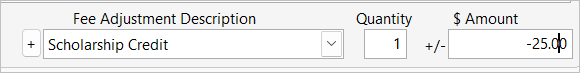 Fee Adjustment Amount