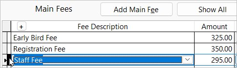 Delete a Fee