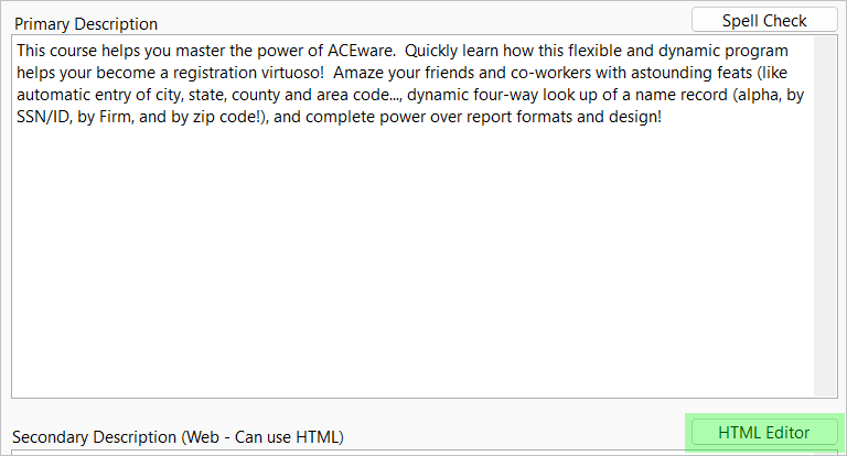 HTML Editor Button