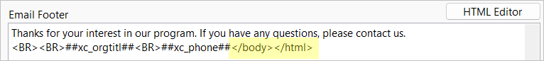 Closing HTML tags