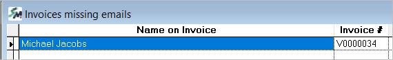 Invoice Missing Email