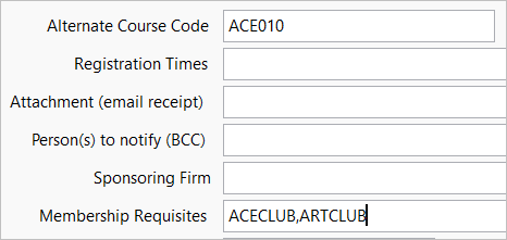 Multiple Membershp Requisites