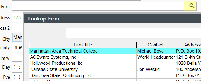 Firm Search