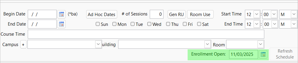 Enrollment Open Field