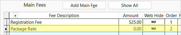Cannot Complete Operation message when person is already enrolled in a child course
- If the user has not met child course prerequisites, they will not be able to enroll in the package:
![Cannot Complete Operation message when person has not met child course prerequisites
Package Type 2 Fee in ACEweb Listings
If you want to show the fee amount for all child courses in the package in ACEweb Course Listings, you must add a ShowSchedule.ini file to the Templates folder (e.g. wconnect\ace) with the Package2 flag set to ON.
Note, this option requires ACEweb version 071 or later.
Canceling a Package
Package Type 1
- Open the parent registration record.
- Check the Cancel box.
- You will be asked if you want to clear all CEUs, Hours, Credits, and Grades. Click Yes to clear them.
- If you have the optional Attendance Tracking module, you will be asked if you want to delete attendance records. Click Yes to delete them.
- You will be asked if you want to cancel the child course registrations. Click Yes to cancel the child courses as well as the parent course.
- The system will notify you that it also canceled the child courses:
- Click the Save button to save your changes.
Payments
After canceling the type 1 package, you can click the Payments button and transfer the money to Escrow or to another registration.
If you need to issue a refund, you must first ungroup the parent record then you can run the Refund Wizard.
Package Type 2
Child courses in a type 2 package must be individually canceled and refunded, or transferred.
Reporting Package Courses
You can use the PACKAGES() function to display a list of child courses in the course package (as set on the parent course-see Adding child Courses section).
![Package Rate on Child Courses for Package1 Type