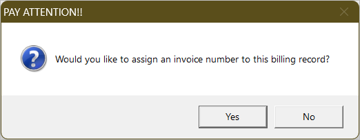 Assign Invoice Number