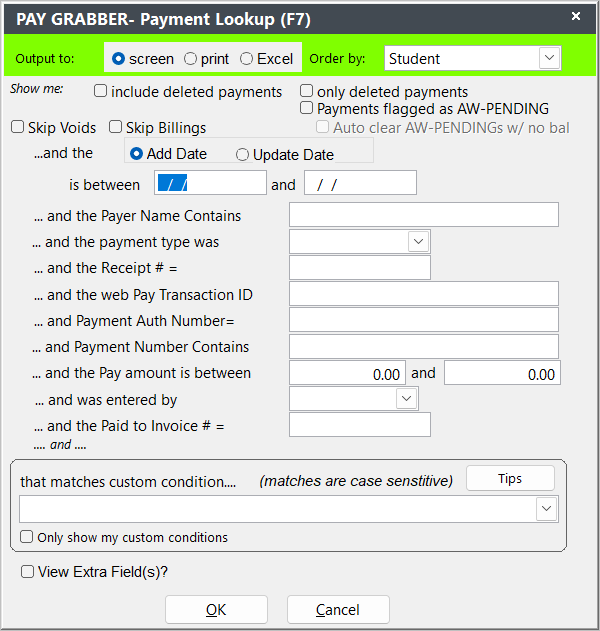 F7 Pay Grabber Screen