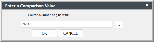 Course Code Begins With