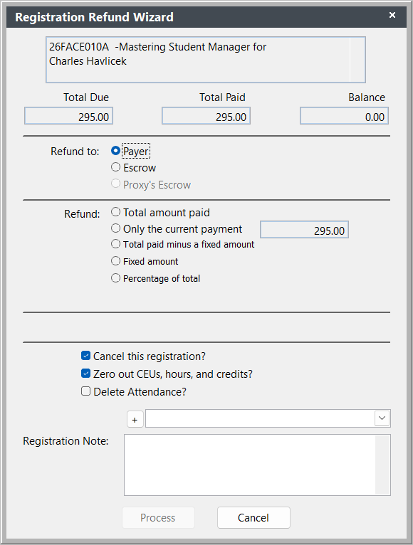 Refund Wizard Screen