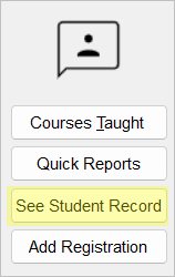 See Student Record button