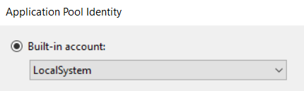 App Pool Identity