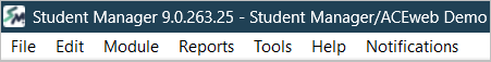 Student Manager Menu