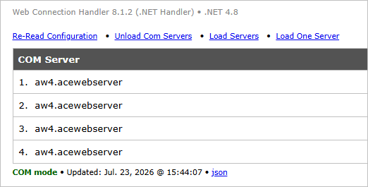 SQL COM Servers Running