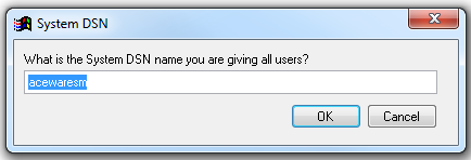 Specify the DSN name