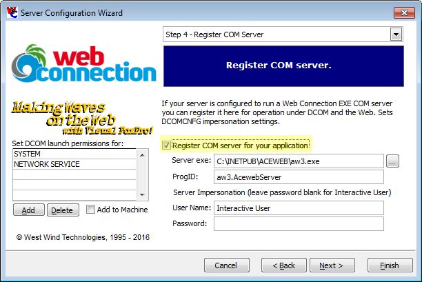 Step 4: Register COM Server