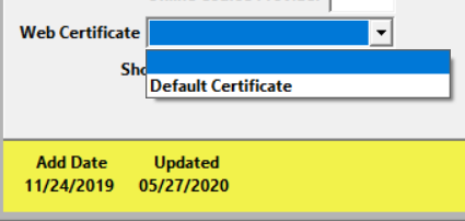 Web Certificate