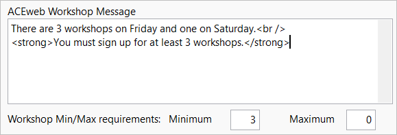 Set Workshop Message