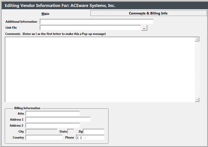 Firm Comments Tab