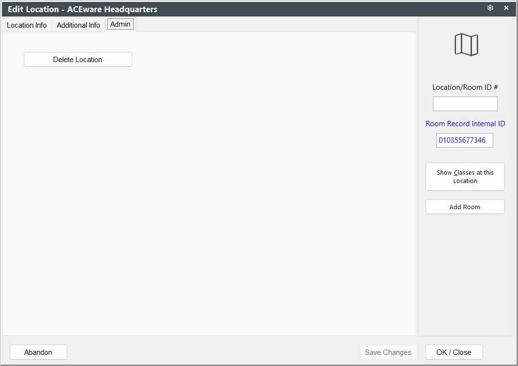 Location Admin Tab