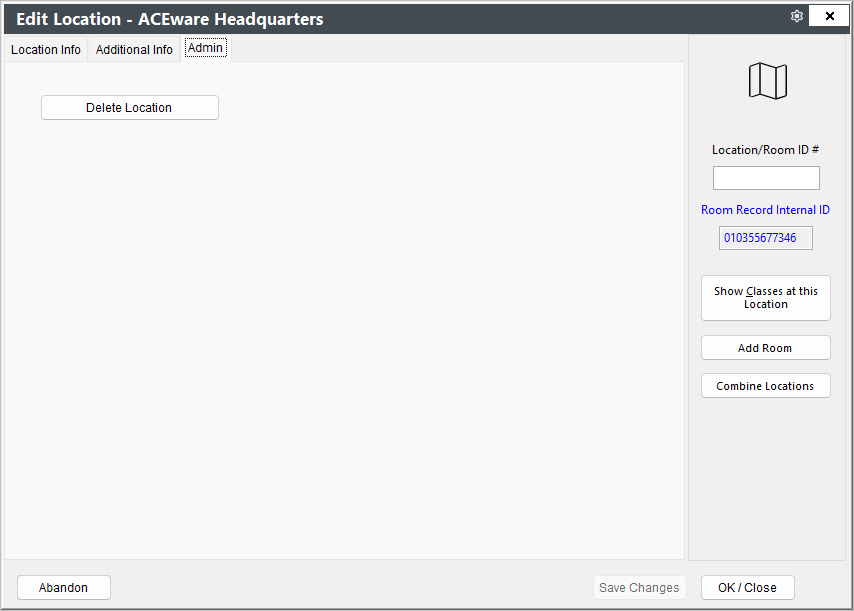 Location Admin Tab