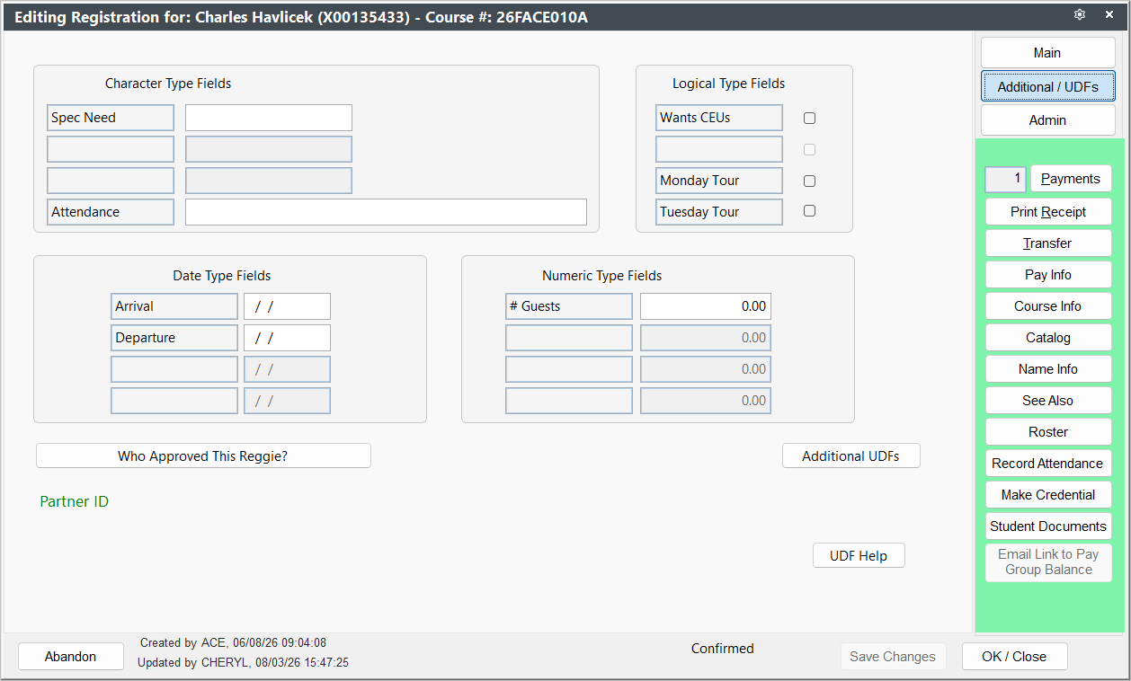 Register Screen