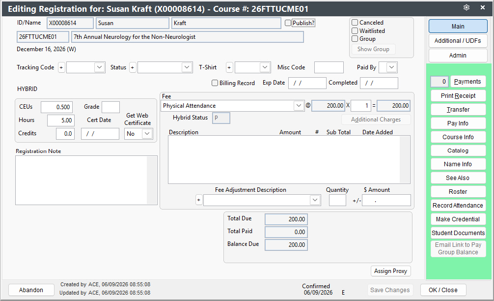Registration Screen