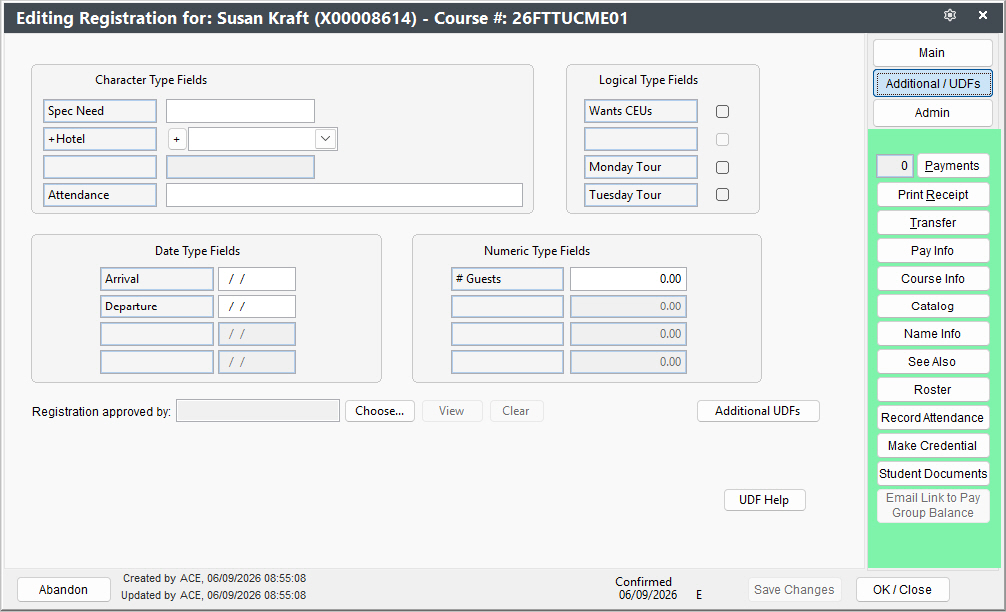 Register Screen